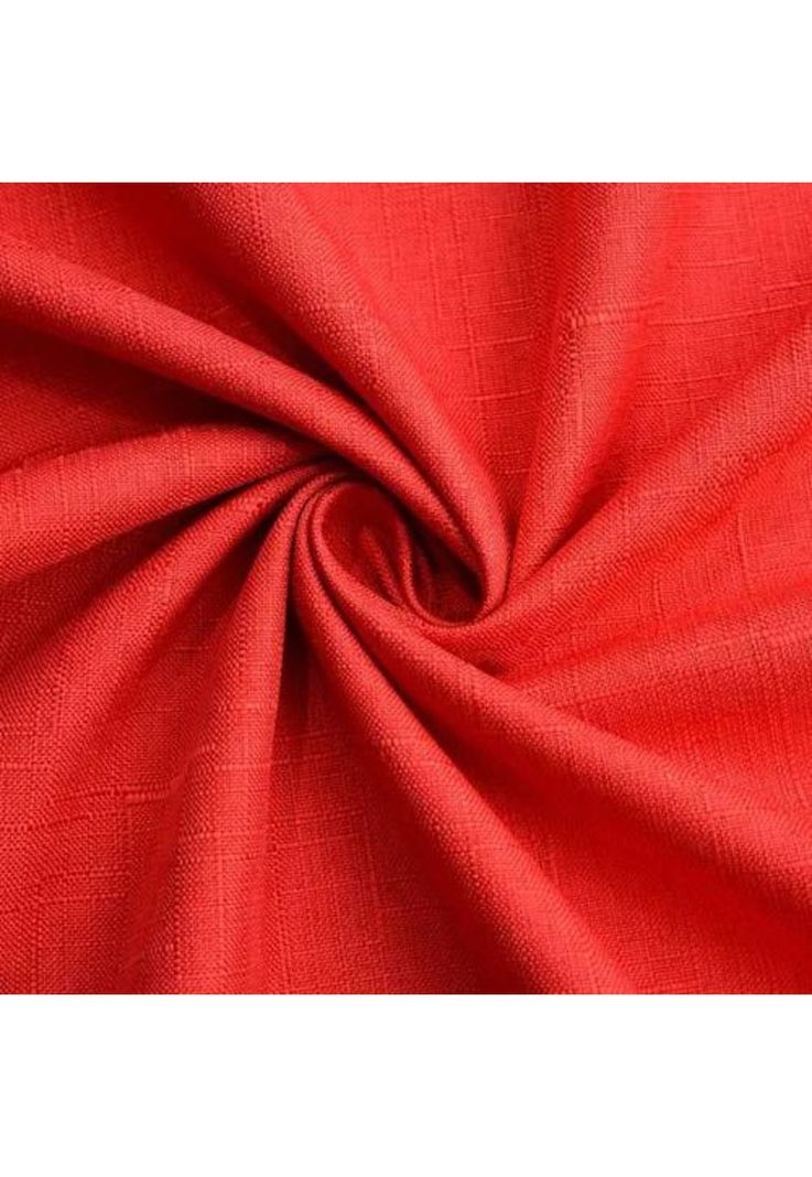 Cortina Lino Con Blackout Engomado Térmica 140x220 Rojo-1