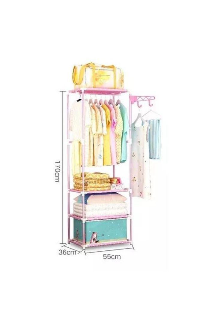 Closet ropero armable 170x55x36 gris-1