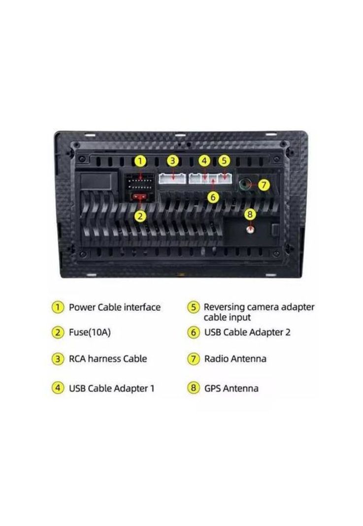 Radio doble Din 9" con pantalla Android, color negro-1