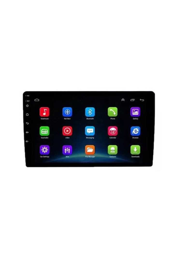 Radio doble Din 9" con pantalla Android, color negro-3