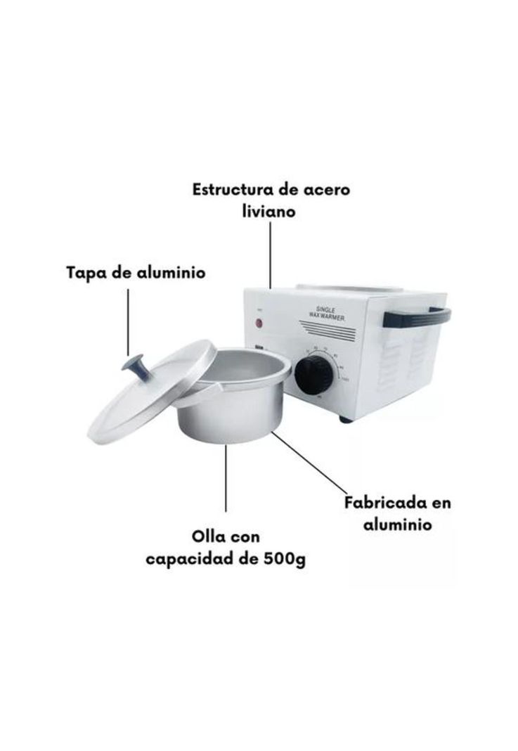 Olla depilatoria profesional 500g metálica, color 032018-1