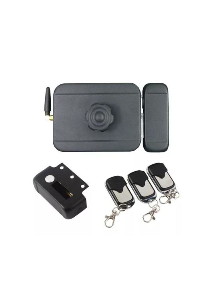 Cerradura Inteligente Inalámbrica de Control Remoto 3 Llaves Negra-2