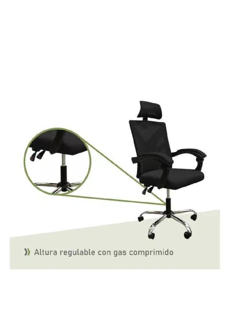 Silla ejecutiva de escritorio ergonómica Lumax Clyde color negro-3