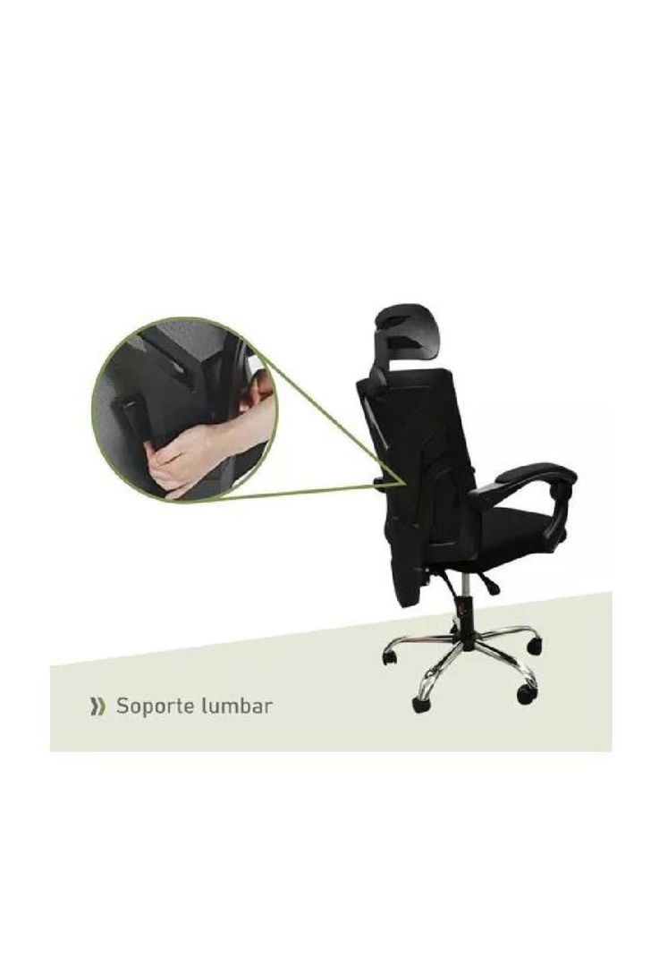 Silla ejecutiva de escritorio ergonómica Lumax Clyde color negro-4