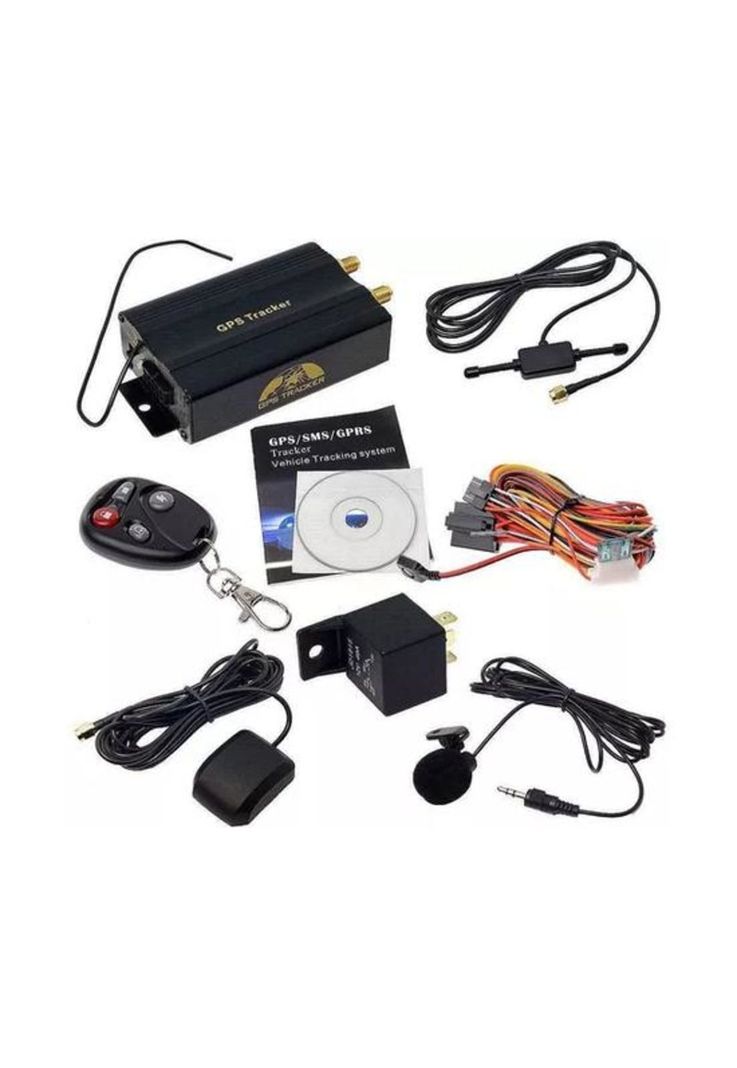 GPS Tracker para rastreo y seguimiento, corta corriente, color negro-2