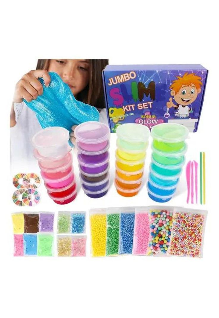 Set de bricolaje para hacer slime 120 piezas, 24 colores-2