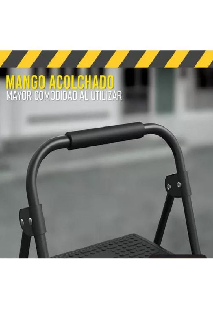 Escalera plegable ultra resistente color negro-2