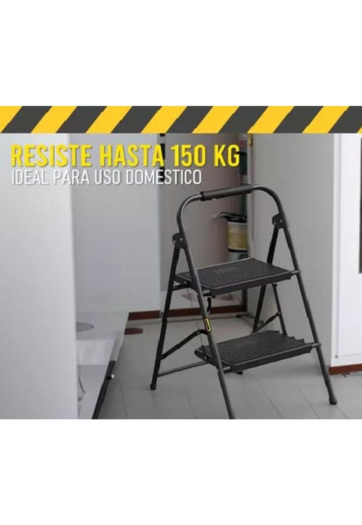 Escalera plegable ultra resistente color negro-3