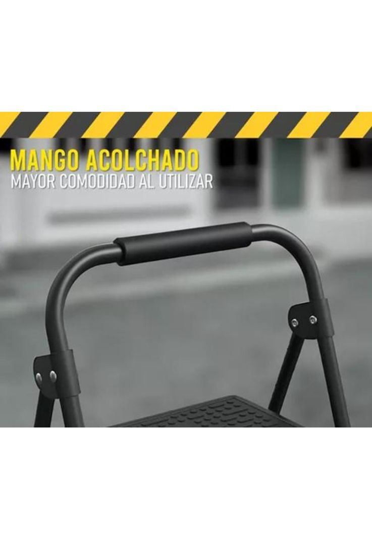 Escalera plegable ultra resistente color negro-6