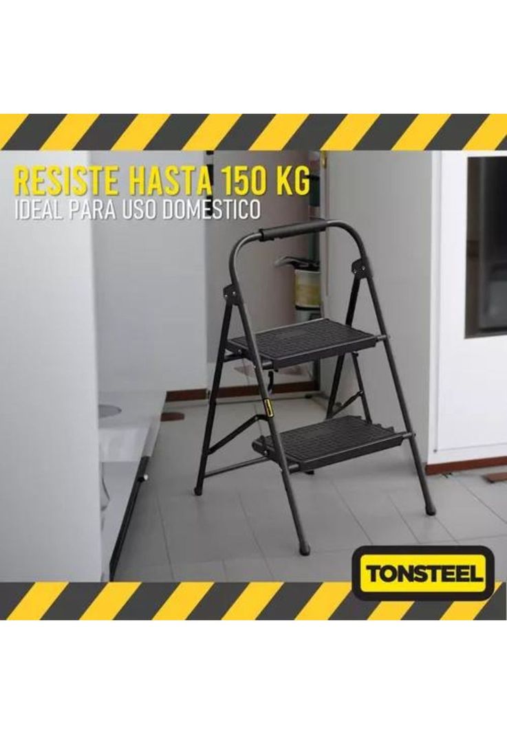 Escalera plegable ultra resistente color negro-7