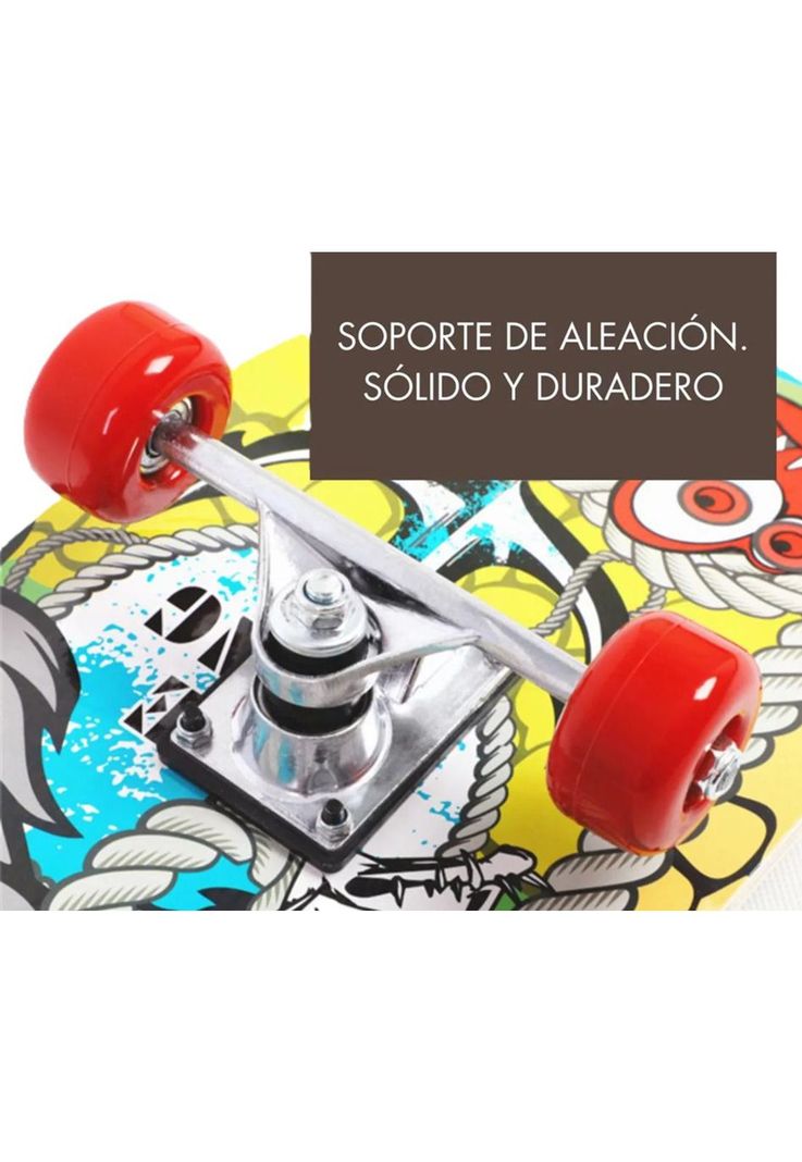 Tabla skate madera fuego 7 láminas 32'', negro-3