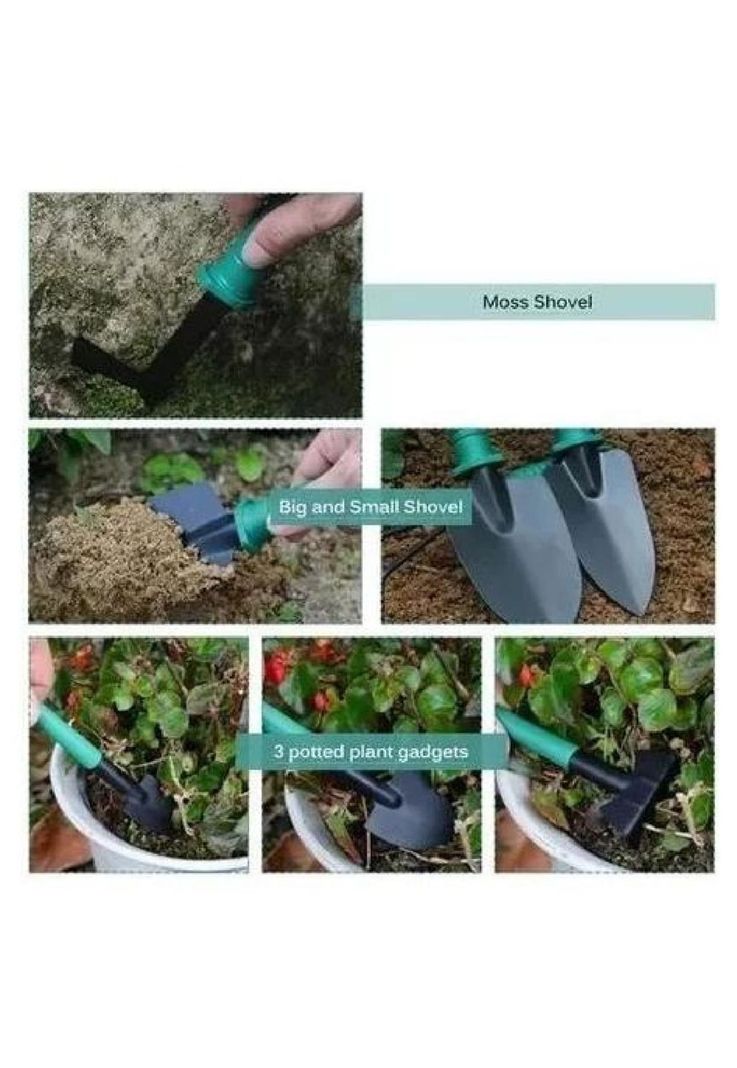 Set de jardinería con herramientas, rastrillo y tijeras-5