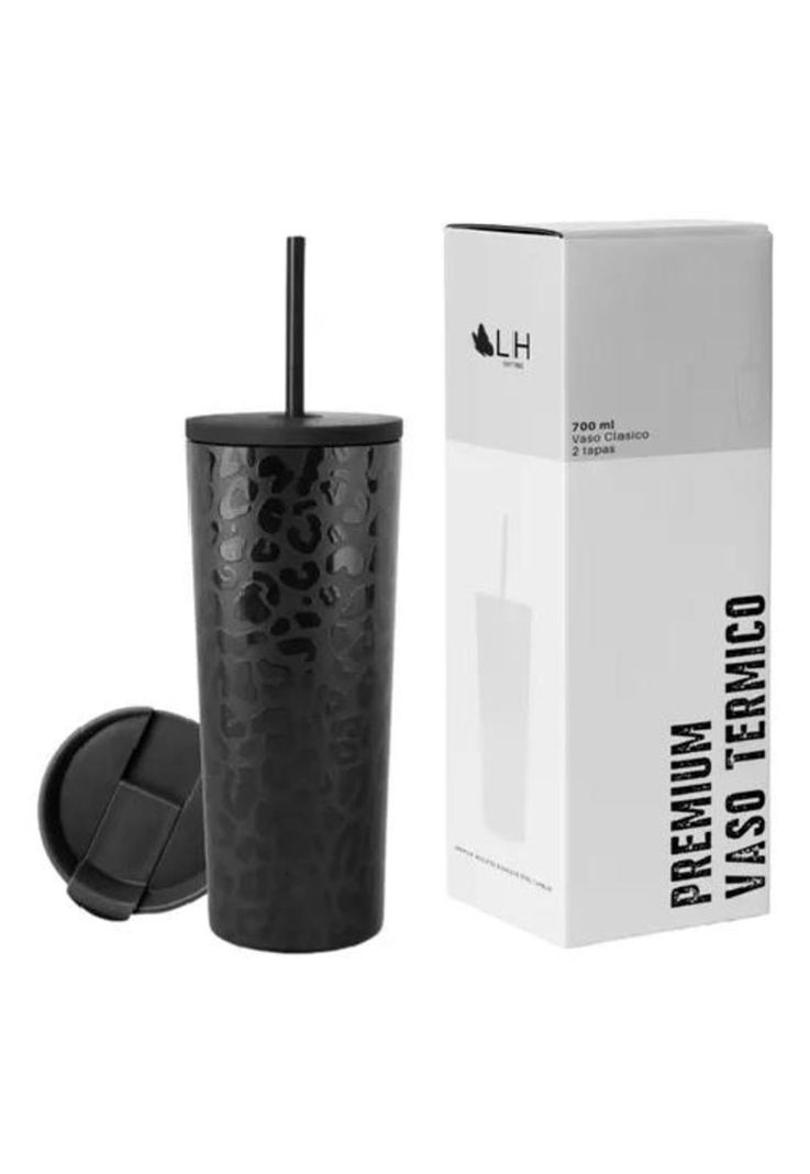 Vaso térmico mug LH 700 lt, acero inoxidable, frío y calor, color negro-0