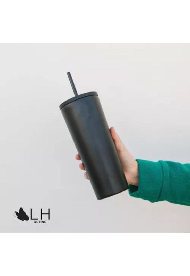 Vaso térmico mug LH 700 lt, acero inoxidable, frío y calor, color negro-5