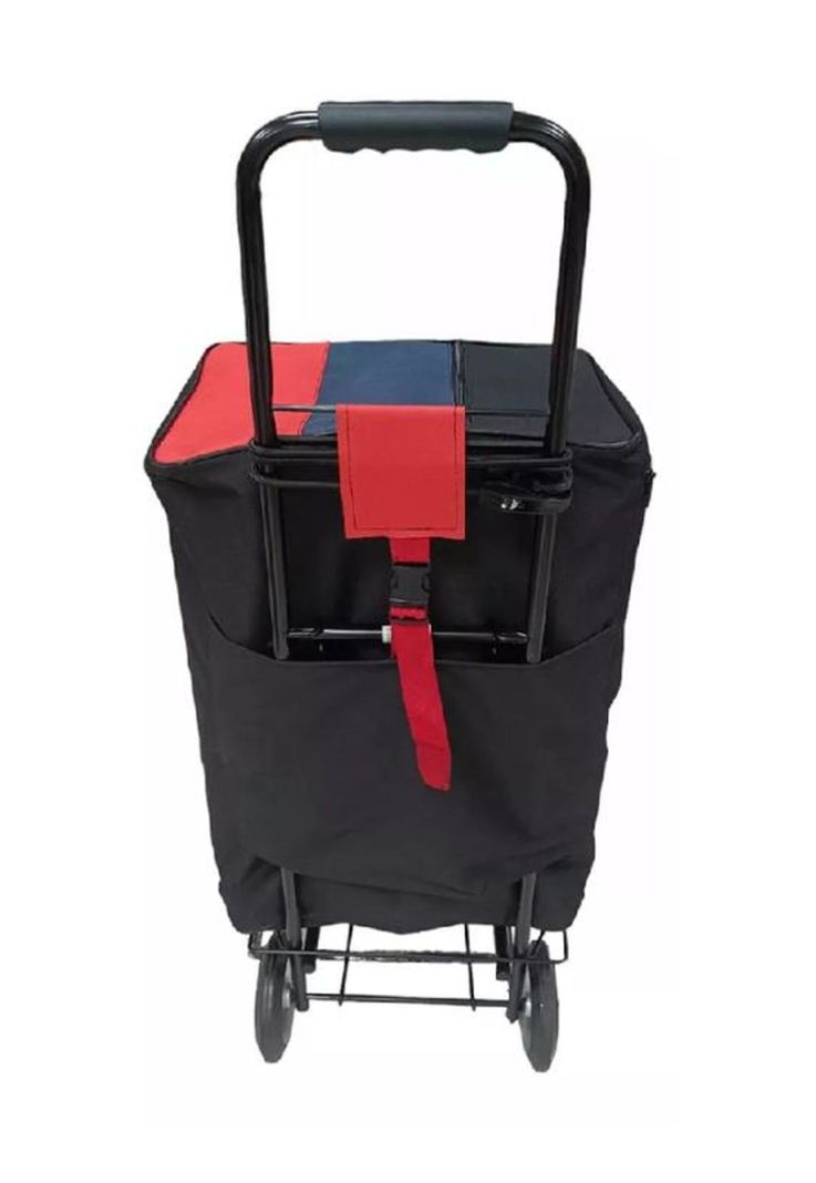 Carrito de compras plegable 60 kg color negro-3