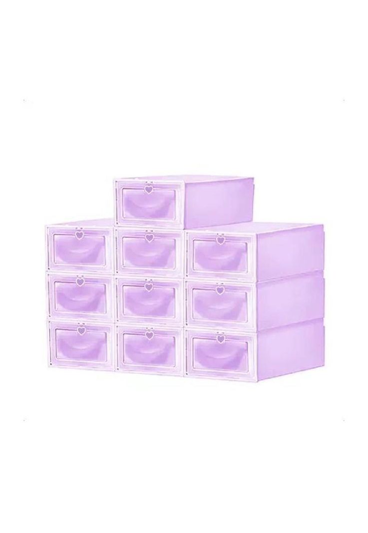 10 piezas zapateras organizadoras púrpuras-1