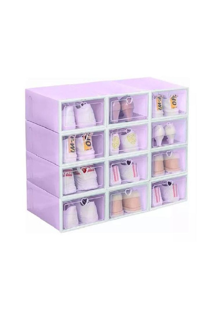 10 piezas zapateras organizadoras púrpuras-6