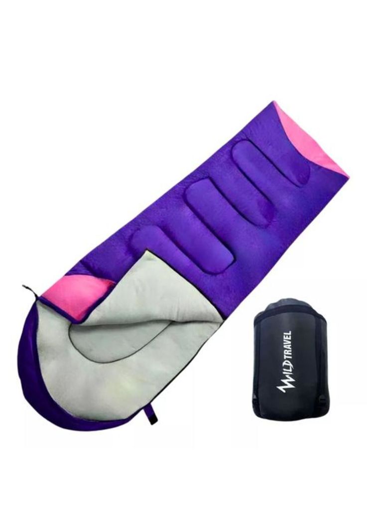 Saco de dormir extremo Wild Travel -15º +10º camping 1800g morado-1