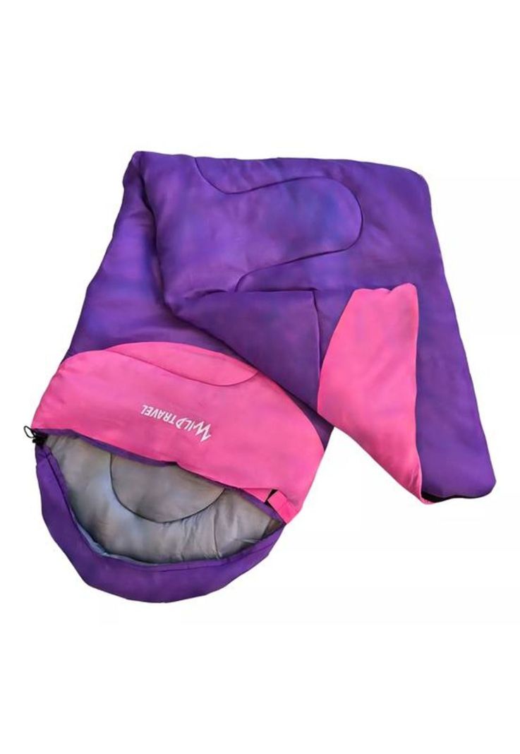 Saco de dormir extremo Wild Travel -15º +10º camping 1800g morado-3