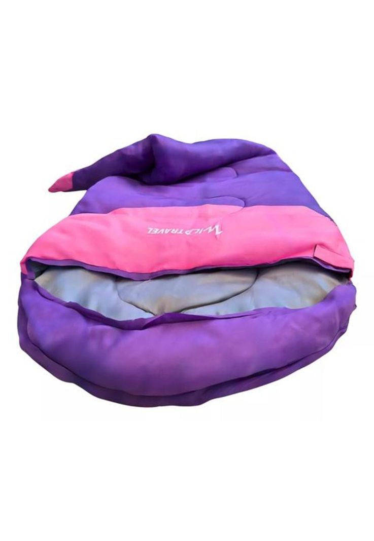 Saco de dormir extremo Wild Travel -15º +10º camping 1800g morado-5