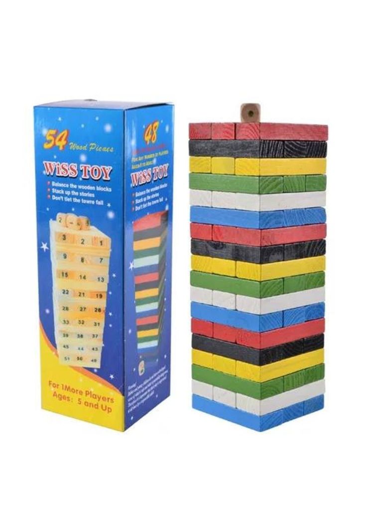 Juego educativo de bloques de construcción 54 piezas coloridos-0