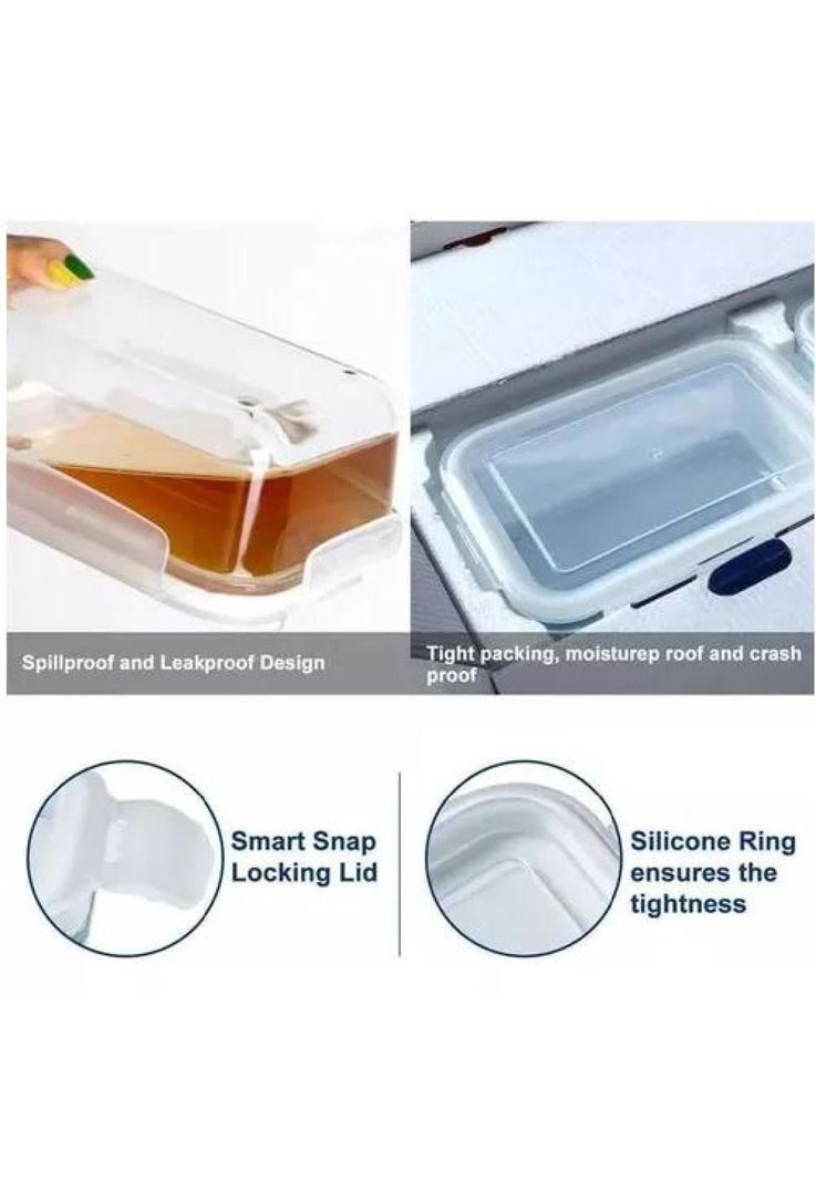 Pack de 3 tupper herméticos de vidrio para comida, 1.500 ml, Allegra, color transparente-1