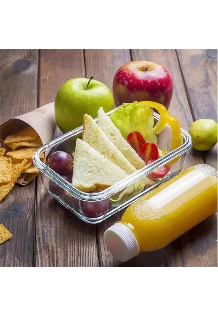 Pack de 3 tupper herméticos de vidrio para comida, 1.500 ml, Allegra, color transparente-3