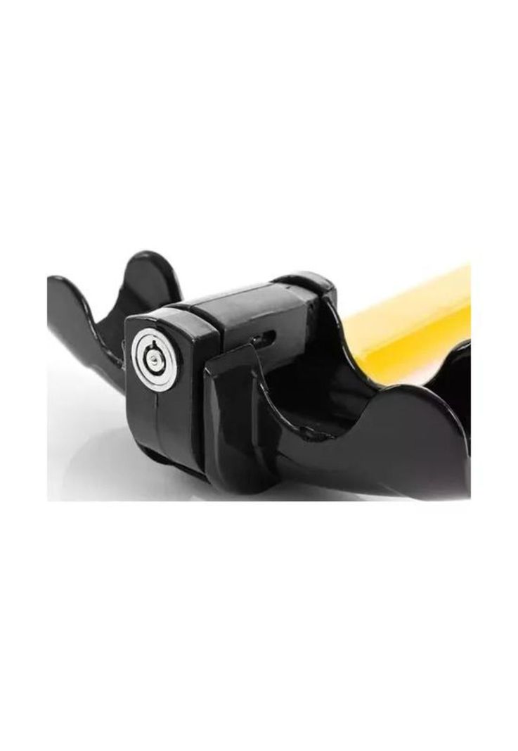 Traba volante tipo candado antirrobo, acero con llave, color amarillo-2