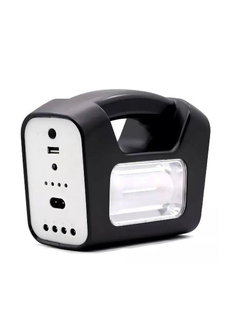 Kit lámpara de emergencia solar camping USB + 3 ampolletas, negro-3
