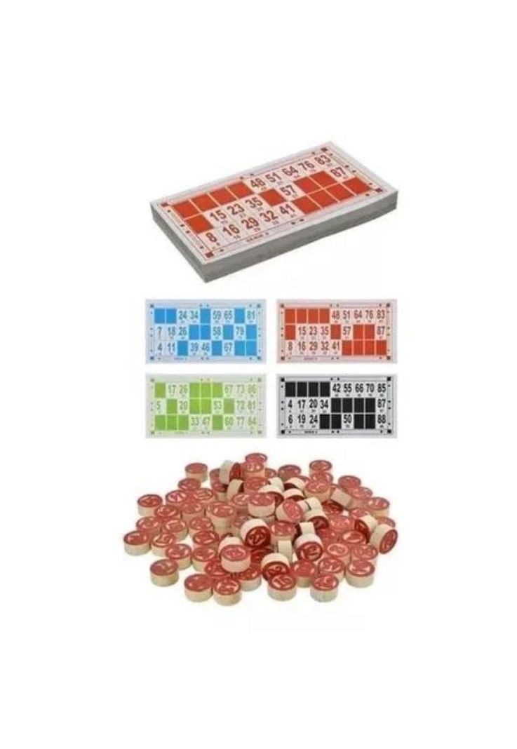 Juego de lotería, bingo clásico con números de madera-2