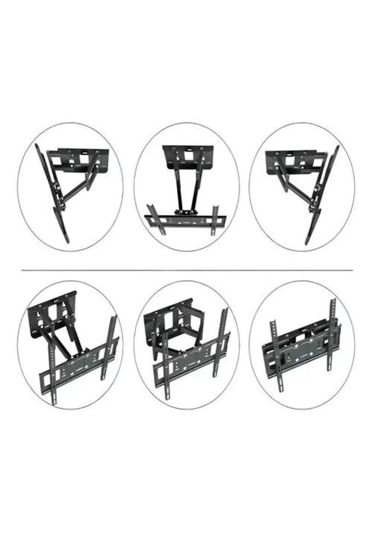 Soporte TV brazo doble 180 grados 32-70 pulgadas negro-1