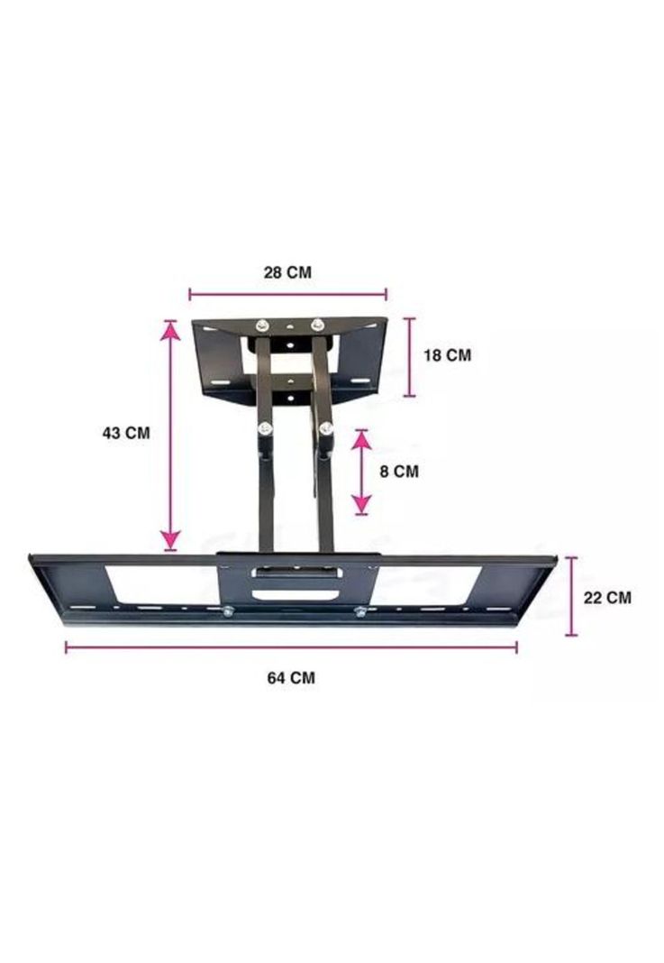 Soporte TV brazo doble 180 grados 32-70 pulgadas negro-3