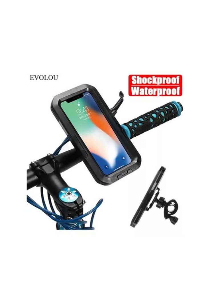 Soporte para moto o bicicleta, a prueba de agua magnético, color negro-0