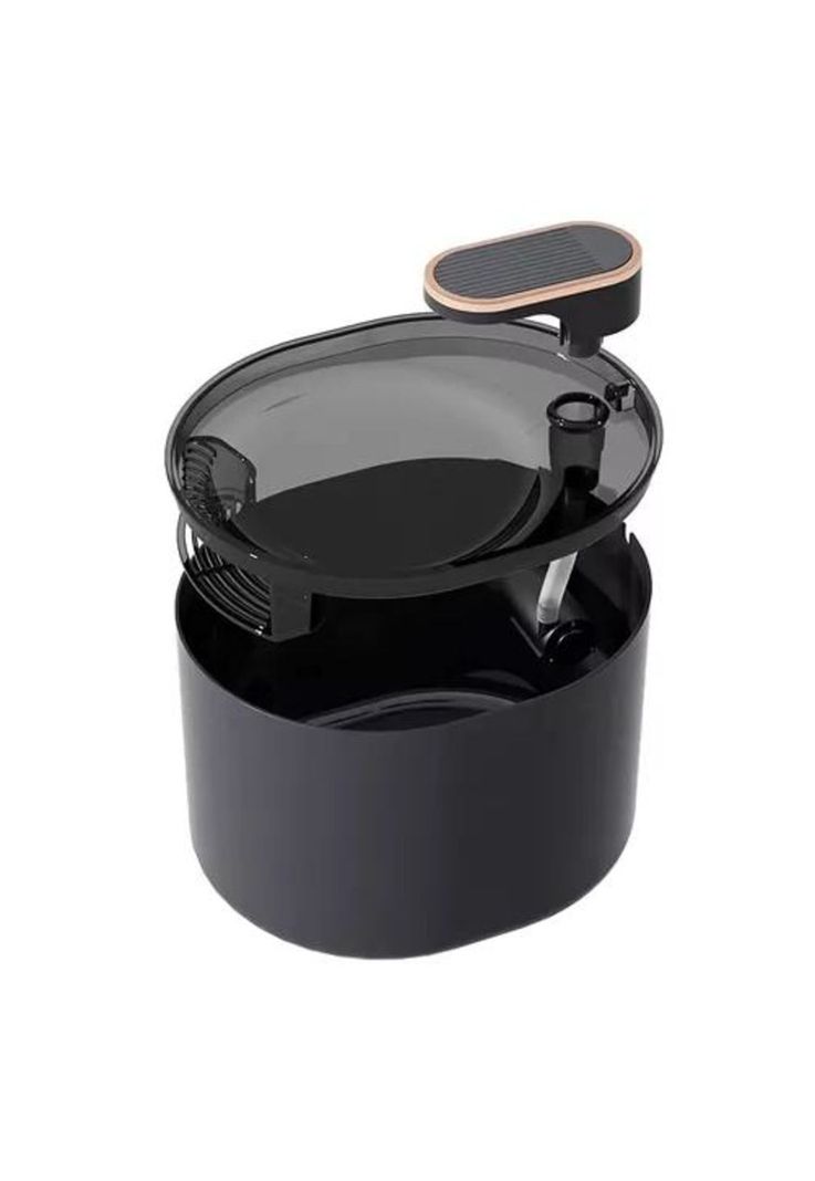 Fuente Bebedero de Agua Roro - Para Perros, Pileta, 3 Litros, Color Negro-2