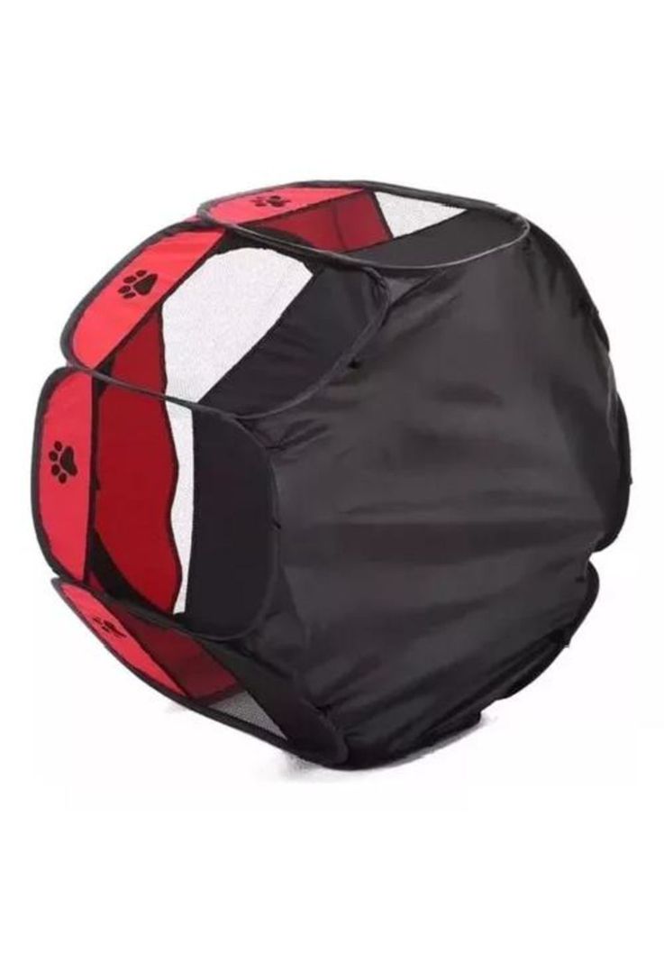 Corral para mascotas talla XL jaula perros y gatos rojo/negro-2