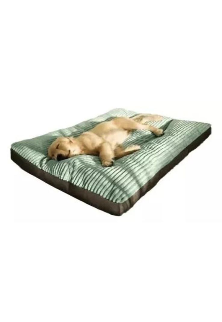 Cama ortopédica antiestrés premium 110 cm para perros verde-0