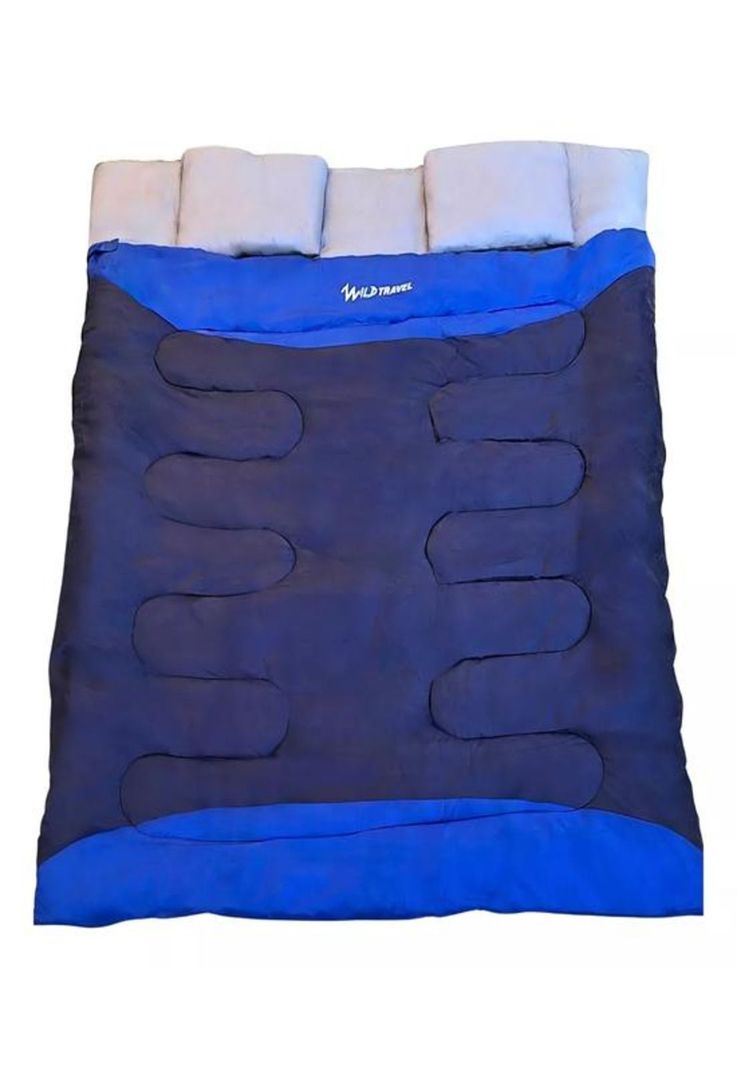 Saco de dormir dos plazas doble Wild Travel -5º +15º 3600g azul-0