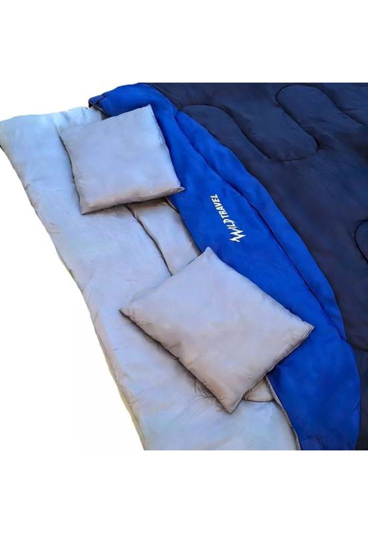 Saco de dormir dos plazas doble Wild Travel -5º +15º 3600g azul-1