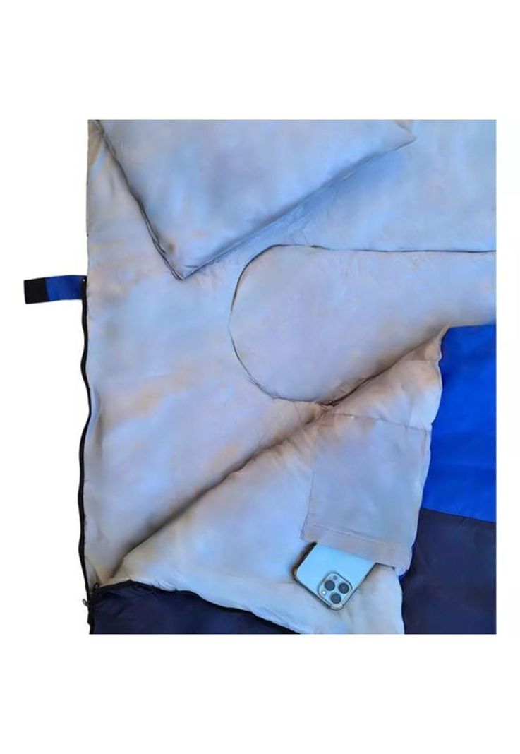 Saco de dormir dos plazas doble Wild Travel -5º +15º 3600g azul-5