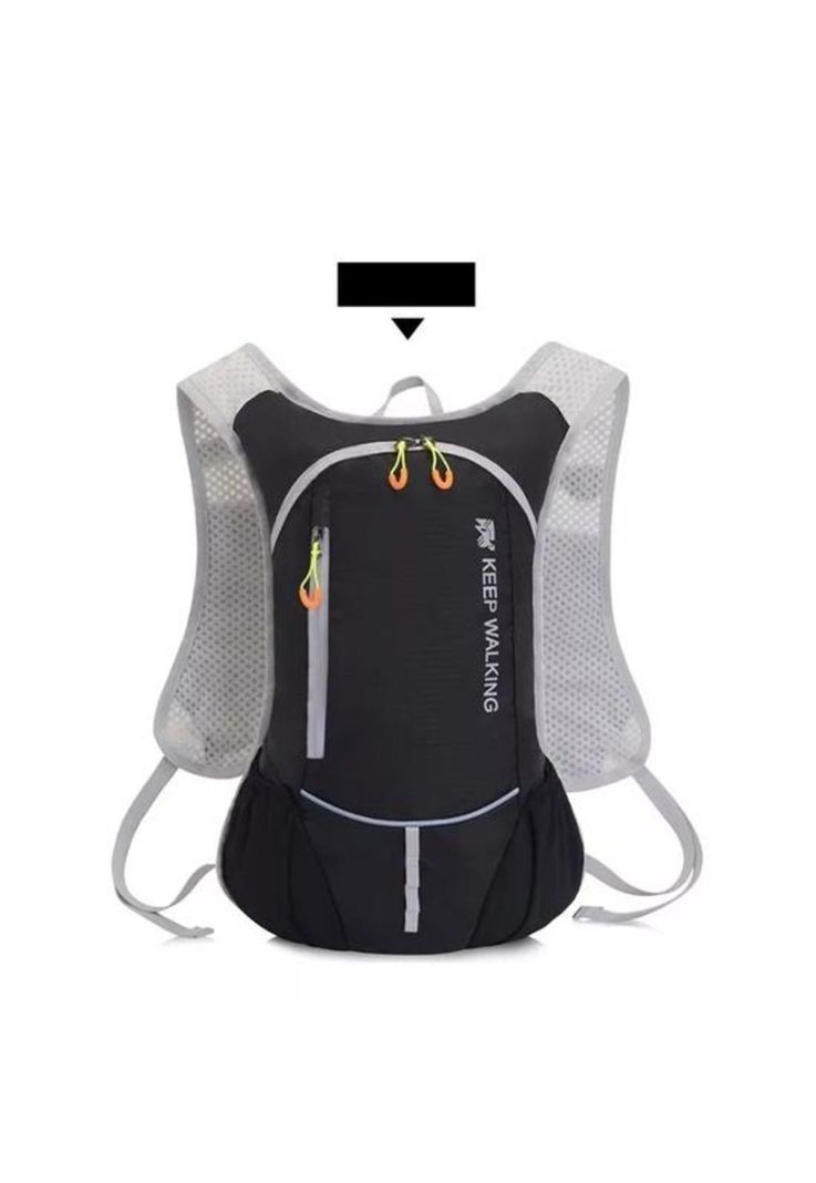 Mochila ultraligera outdoor trekking running + bolsa agua negro-0
