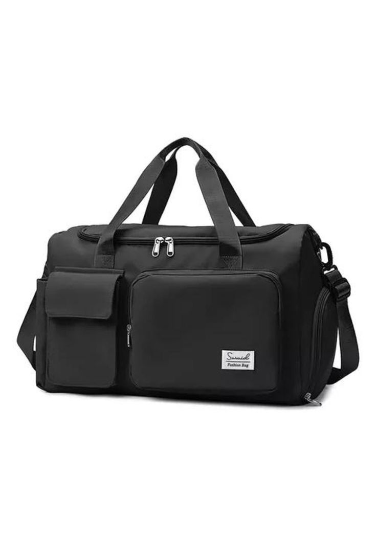Bolso de viaje deportivo, 35 L, color negro-0