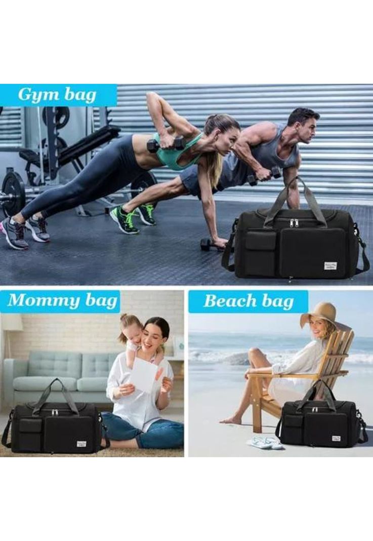 Bolso de viaje deportivo, 35 L, color negro-6