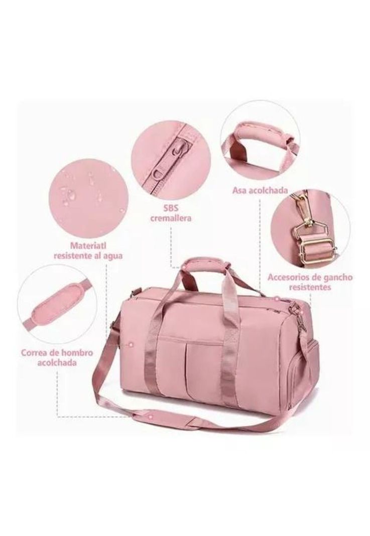 Bolsa de gran capacidad para viajes y deportes, color gris-1