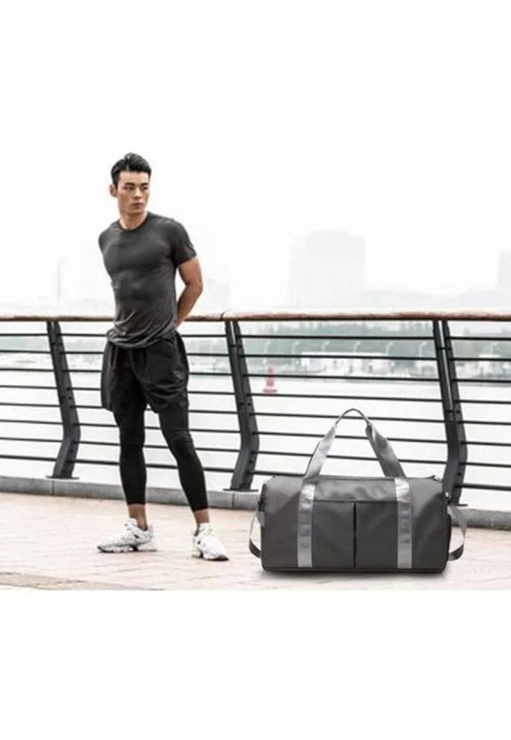 Bolsa de gran capacidad para viajes y deportes, color gris-2