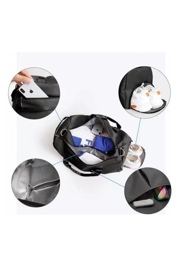 Bolsa de gran capacidad para viajes y deportes, color gris-6