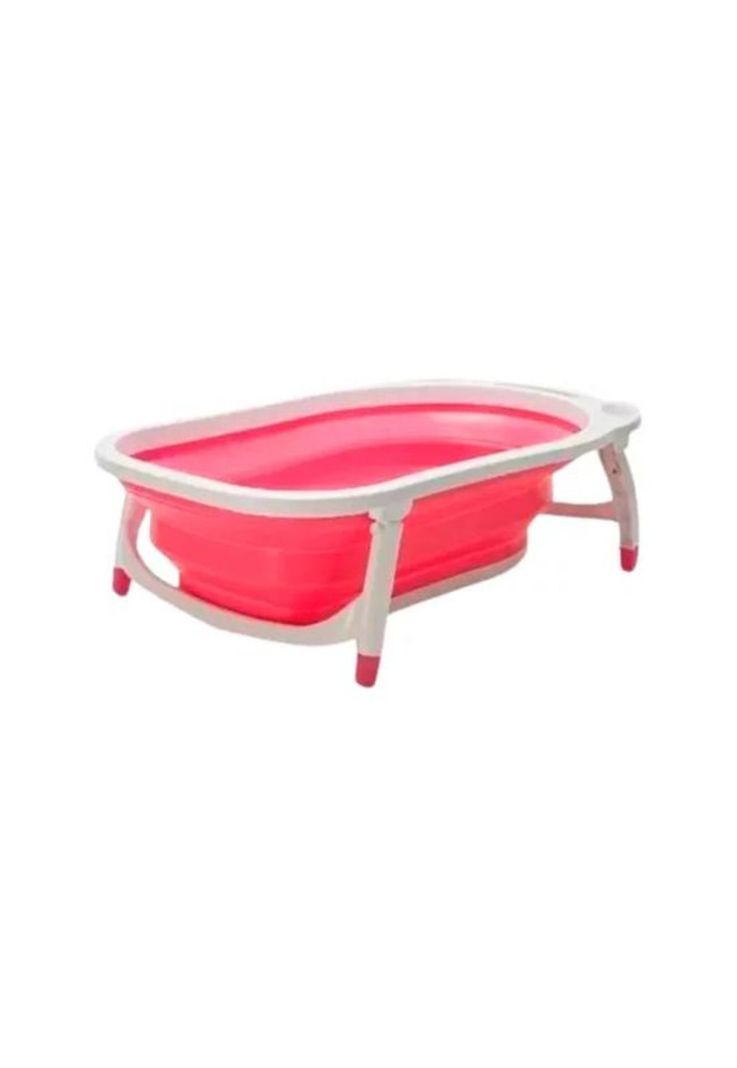 Tina bañera plegable sin malla, color rosado-0