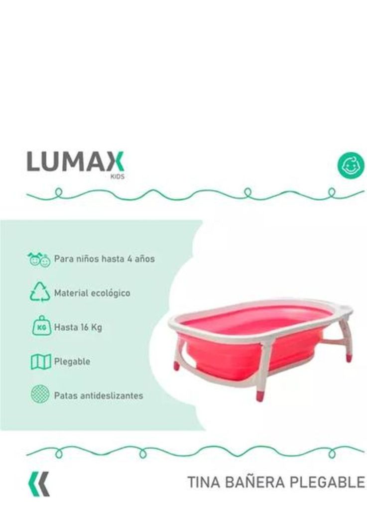 Tina bañera plegable sin malla, color rosado-2
