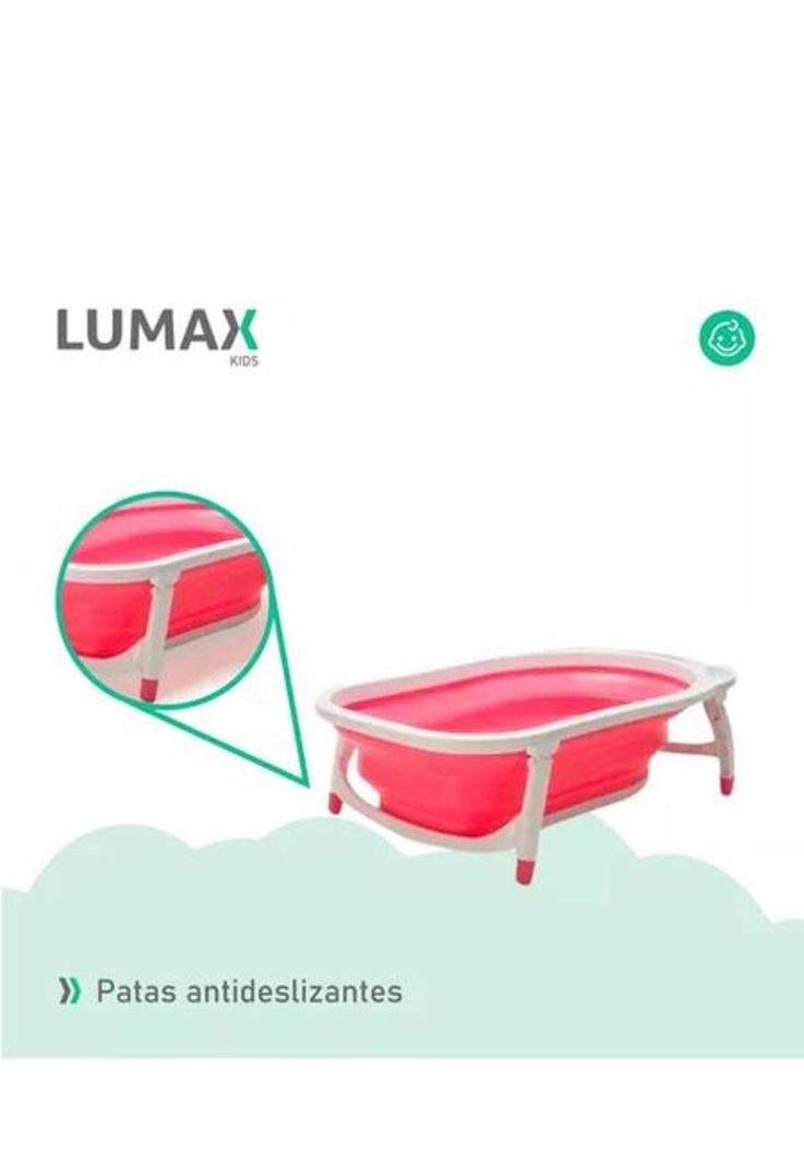 Tina bañera plegable sin malla, color rosado-3