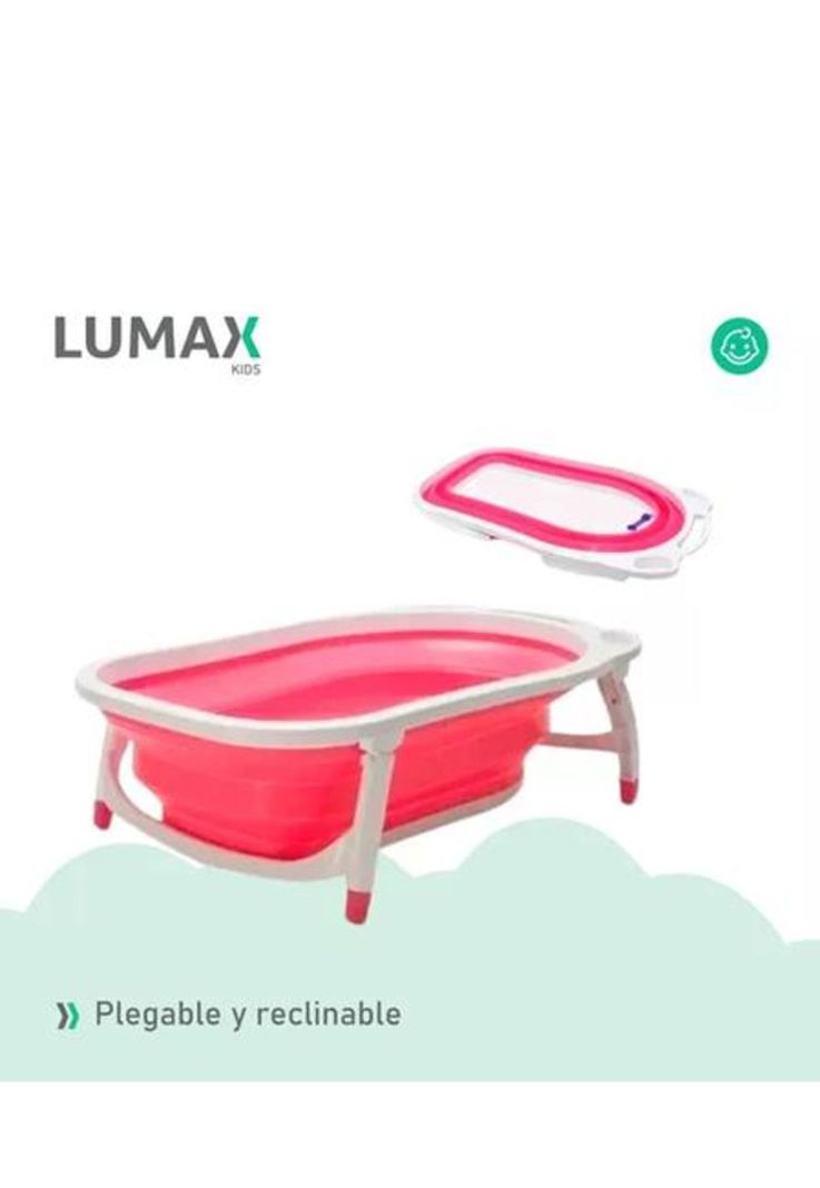 Tina bañera plegable sin malla, color rosado-4