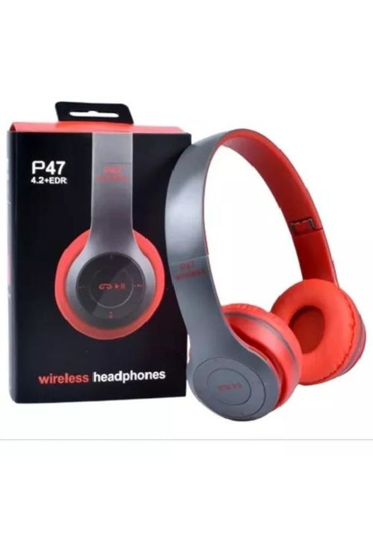 Auriculares gamer inalámbricos 5.0+EDR P47 rojo-0